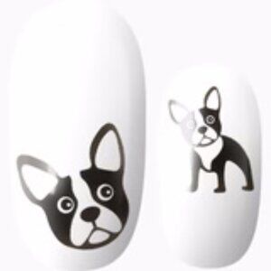 3 For 15 - LILY & FOX - WALK IT OUT Nail Stickers Wraps Strips French Bull Dog